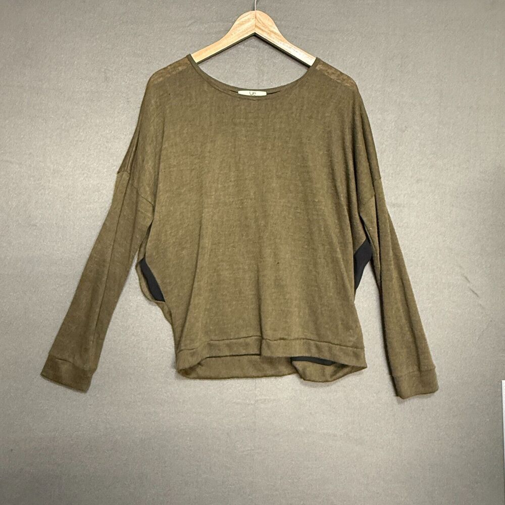 Ya Los Angeles Large Split Sides and Back Olive Green Cotton Long Sleeves